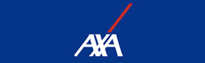 Logo AXA avec une ligne rouge